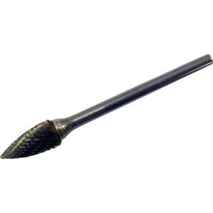 スーパー スーパー超硬バー ロー付タイプ ポイント型(ダブルカット)刃径:6.3mm 刃長:12.7mm 軸径:3.0mm ( SB4B07 ) (株)スーパーツール｜orangetool