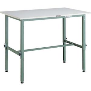 【SALE価格】TRUSCO 軽荷重作業台高さ調節式(150kg)AEM型 1200X750XH650~950 基本タイプ グリーン色 ( AEM-1200 (ポリケショウテンバン) ) トラスコ中山(株)｜orangetool