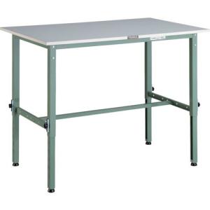 【SALE価格】TRUSCO 軽荷重作業台高さ調節式(150kg)AEM型 1200X750XH650~950 基本タイプ グリーン色 ( RAEM-1200 (リノリュウムテンバン) ) トラスコ中山(株)｜orangetool