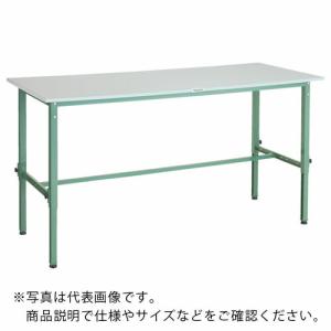 TRUSCO 軽荷重作業台高さ調節式(150kg)AEM型 1800X900XH650~950 基本タイプ グリーン色 ( RAEM-1809 (リノリュウムテンバン) ) トラスコ中山(株)｜orangetool