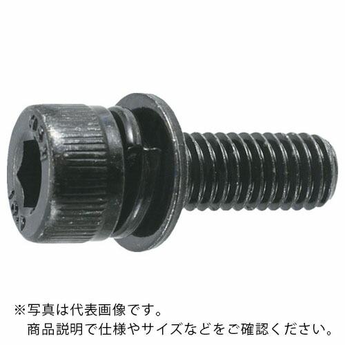 【SALE価格】TRUSCO 座金組込六角穴付ボルト I=3 三価黒 M4×15 10本入 (ばね座...