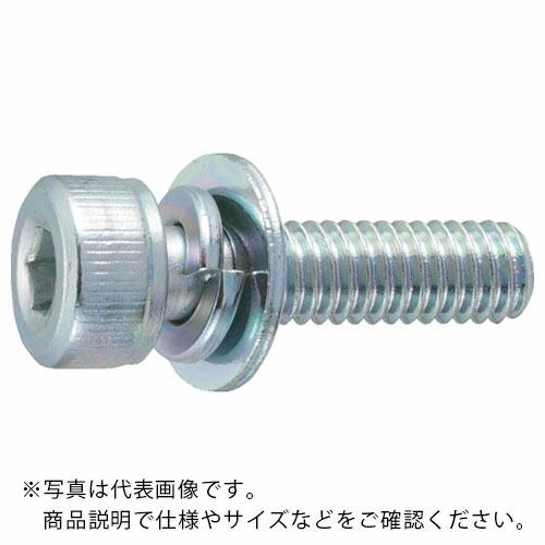 【SALE価格】TRUSCO 座金組込六角穴付ボルト I=3 三価白 M3×10 14本入 (ばね座...