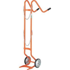 【SALE価格】TRUSCO ボンベ台車 二輪型 酸素用ボンベ一本積用 ( HT-63N ) トラスコ中山(株)｜orangetool