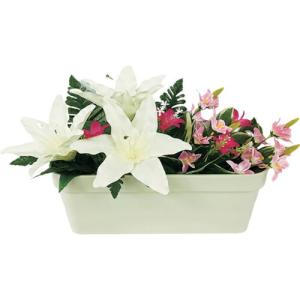 ユニット 造花ミニプランター カサブランカ ( 935-35 ) ユニット(株) (メーカー取寄)｜orangetool