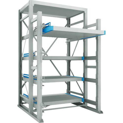 【SALE価格】TRUSCO フルスライダーラック スライド4段 スチール板付 単体 ( NSFP-...