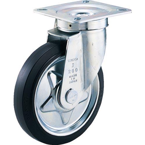 【SALE価格】TRUSCO αプレス製ゴムキャスター 自在 Φ100 ( TJ-100C ) トラ...