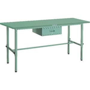 【SALE価格】TRUSCO 軽荷重作業台高さ調節式(150kg)AEM型 1800X750XH650~950 1段引出付 グリーン色 ( SAEM-1800F1 ) トラスコ中山(株)｜orangetool