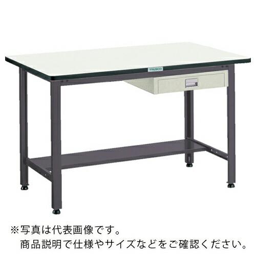 TRUSCO 中荷重作業台(500kg)AEW型 1800X900XH740 薄型1段引出付 ダーク...