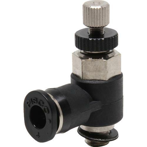 PISCO スピードコントローラ エルボ メーターイン制御チューブ4ネジM5X08 ( JSC4-M...