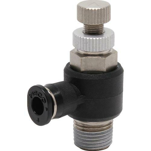 PISCO スピードコントローラ エルボ メーターアウト制御チューブ4ネジR1/8 ( JSC4-0...