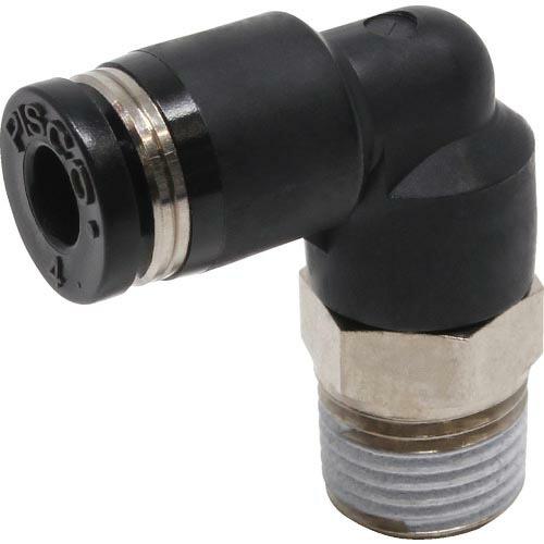 PISCO チューブフィッティング エルボ 適合外径4mm 接続口径R1/8 ( PL4-01 )