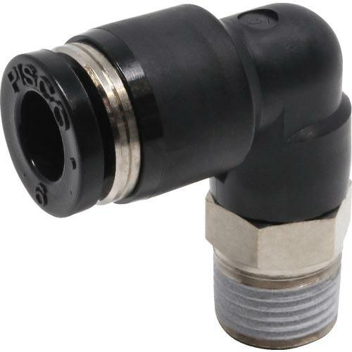 PISCO チューブフィッティング エルボ 適合外径6mm 接続口径R1/8 ( PL6-01 )