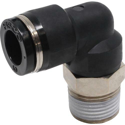PISCO チューブフィッティング エルボ 適合外径10mm 接続口径R3/8 ( PL10-03 ...