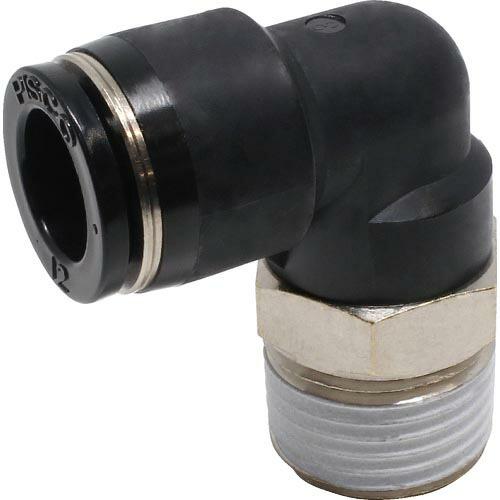 PISCO チューブフィッティング エルボ 適合外径12mm 接続口径R1/2 ( PL12-04 ...