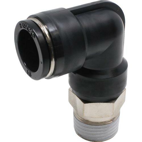 PISCO チューブフィッティング エルボ 適合外径16mm 接続口径R1/2 ( PL16-04 ...