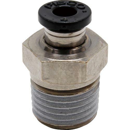 PISCO チューブフィッティング ストレート 適合外径4mm 接続口径R1/4 ( PC4-02 ...