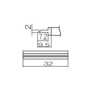 【SALE価格】白光 こて先 スパチュラ 32 ( T12-1405 )