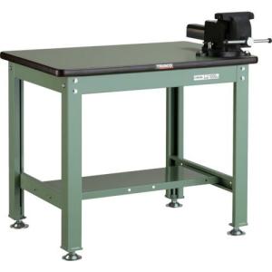 TRUSCO 中荷重作業台(1200kg)HW型 900X600XH740 バイス付 グリーン色 ( RHW-0960VRS ) トラスコ中山(株)｜orangetool