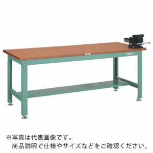 TRUSCO 中荷重作業台(1200kg)HW型 1800X900XH740 バイス付 グリーン色 ( RHW-1809VRS ) トラスコ中山(株)｜orangetool