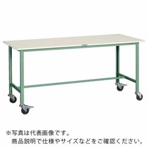 TRUSCO 軽荷重作業台(150kg)AE型 1800X900XH845 φ100キャスター付 グリーン色 ( RAE-1809C100 ) トラスコ中山(株)｜orangetool