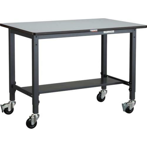 TRUSCO 軽荷重作業台高さ調節式(100kg)AWM型 1200X750XH806~1016 φ...