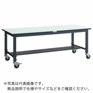 TRUSCO 軽荷重作業台高さ調節式(100kg)AWM型 1800X750XH806~1016 φ100キャスター付 ダークグレー色 ( AWMP-1875C100 ) トラスコ中山(株)｜orangetool