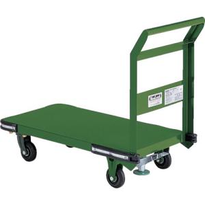 TRUSCO 鋼鉄製運搬車 1200X600 Φ150鋳物車輪 ストッパー付 ( OHN-2LS (ロングタイプ)(イモノセイゴムシャ) ) トラスコ中山(株)｜orangetool