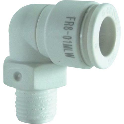 【SALE価格】チヨダ チューブ継手 ファイブ樹脂メイルエルボ W(白) 8mm・R1/8 ( FR...