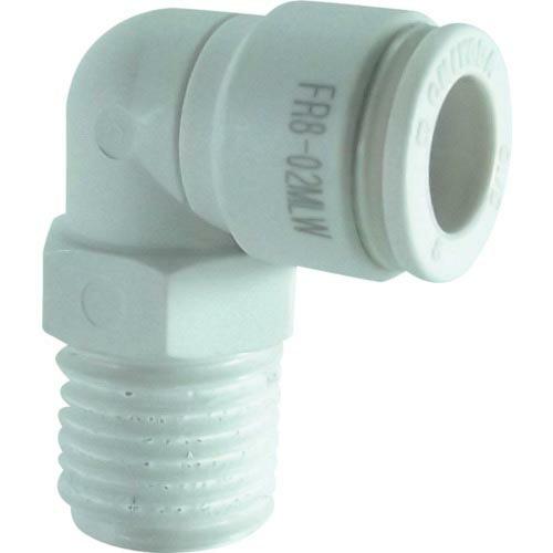 【SALE価格】チヨダ チューブ継手 ファイブ樹脂メイルエルボ W(白) 8mm・R1/4 ( FR...
