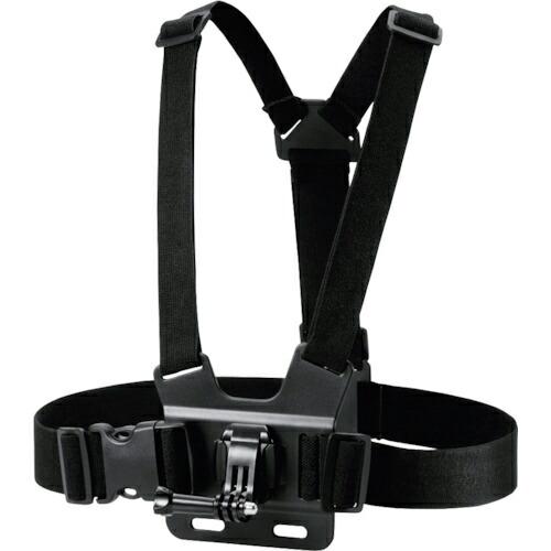 ELECOM アクションカメラ用アクセサリ マウント GoPro 汎用 チェスト取付型 ブラック (...