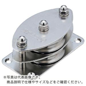 水本 ( 水本機械製作所 )　固定ブロック　２車（ヨコ型）　参考使用荷重１．４７ｋＮ ( A-726 ) (メーカー取寄)