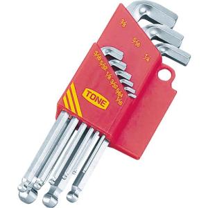 【SALE価格】TONE ボールポイント六角棒レンチセット マスターツール首下ショートボールポイントL形レンチセット 300g ( BSB900S ) TONE(株)｜orangetool