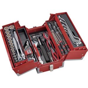 【SALE価格】TONE 整備用工具セット ツールセット(メンテナンス用) レッド 間口433×奥行220×高さ240mm ( TSS4331 ) TONE(株)｜orangetool
