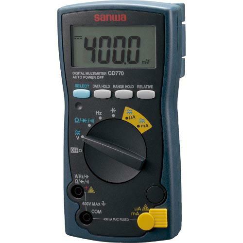SANWA デジタルマルチメータ DC/AC600Vまで ( CD770 ) 三和電気計器(株)
