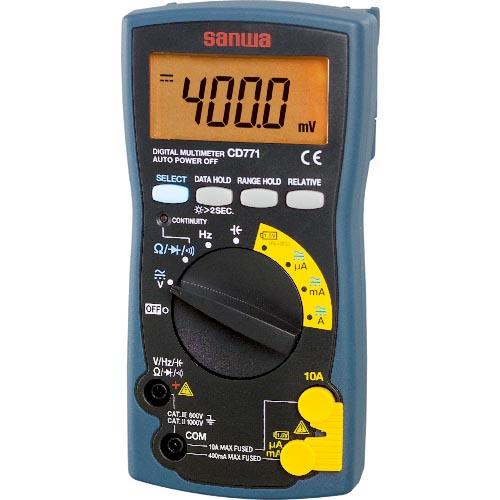 SANWA デジタルマルチメータ バックライト搭載 ( CD771 ) 三和電気計器(株)