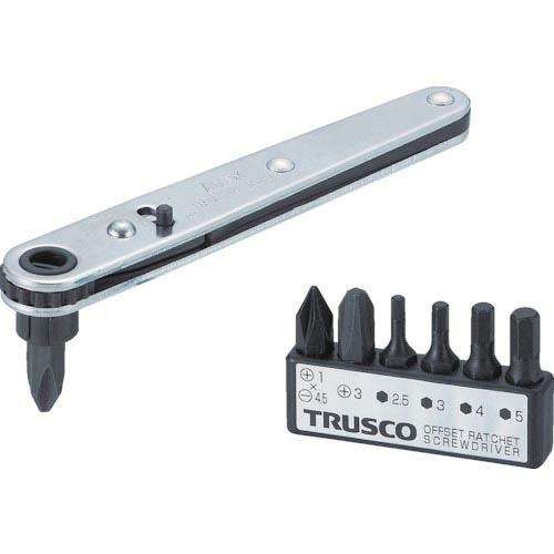 TRUSCO オフセットラチェットドライバー ビット7本組 ( TRD-417 ) トラスコ中山(株...