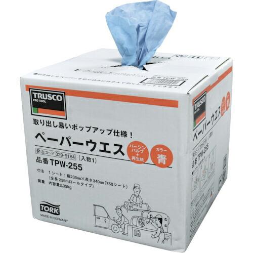 TRUSCO ペーパーウエス 235mmX255m ポップアップタイプ 1巻入 ( TPW-255 ...