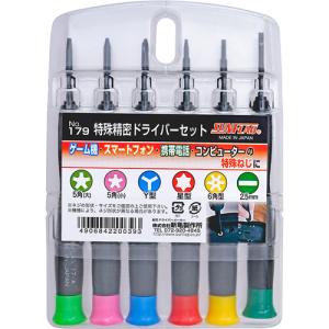 【SALE価格】サンフラッグ 携帯電話用ドライバーセット6本組 ( NO179 ) (株)新亀製作所｜orangetool