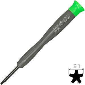 【SALE価格】サンフラッグ 携帯電話用ドライバー 5角割 大 ( NO17A ) (株)新亀製作所｜orangetool