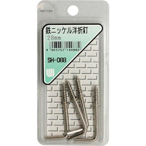 WAKI 鉄ニッケル洋折釘  28MM 4本入り  ( SH-088 )