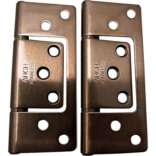 WAKI ステンフラッシュ丁番  76MM アンバー 2個入り  ( BH-371 )