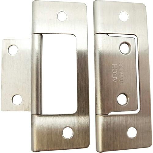 WAKI ステンフラッシュ丁番  64MM ヘアーライン 2個入り  ( BH-366 )