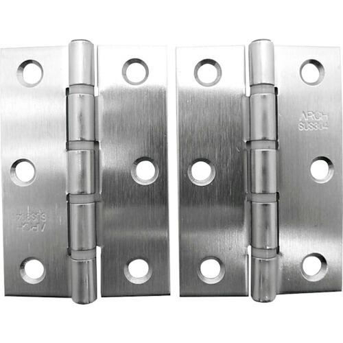 WAKI ステン厚口丁番  64MM ヘアーライン 2個入り  ( BH-346 )