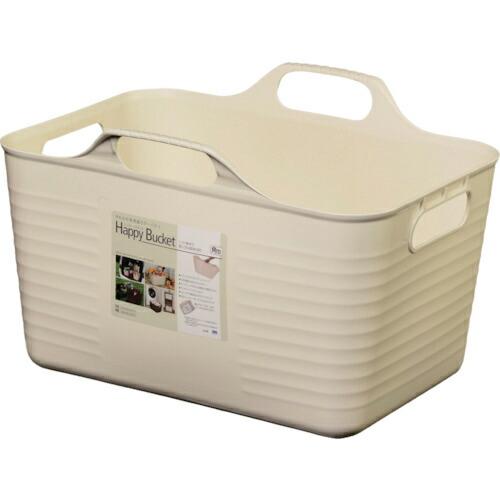 【SALE価格】ヒマラヤ化学 ハッピーバケット 角 1507 S型 アイボリー 375×293×24...