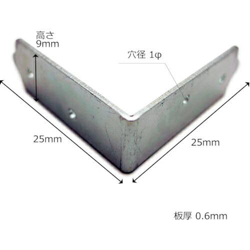 WAKI ユニクロ隅金 金折  25 4枚入り  ( BK-031 )