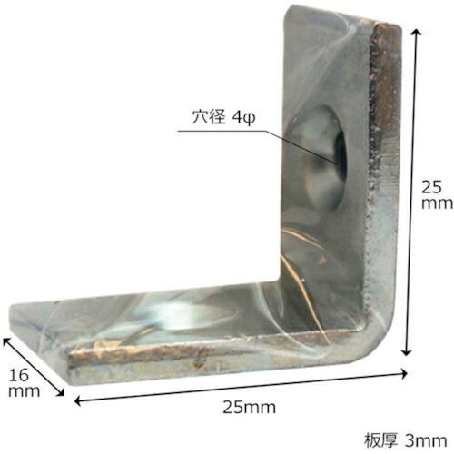 WAKI ユニクロ隅金特厚金折  25mm 4個入り  ( IH-081 )