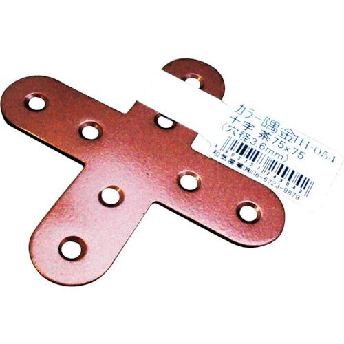 WAKI カラー隅金 十字 茶  75X75  ( IH-054 )