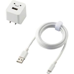 ELECOM LightningAC充電器 2.4A出力 ケーブル付 1.5m 高耐久ケーブル ホワイトフェイス ( MPA-ACL09WF ) エレコム(株) (メーカー取寄)｜orangetool