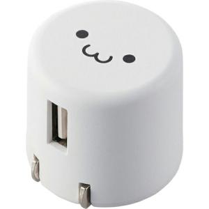 ELECOM スマートフォン用AC充電器 USB-Aメス1ポート 1.0A出力 ホワイトフェイス ( MPA-ACU07WF )｜orangetool