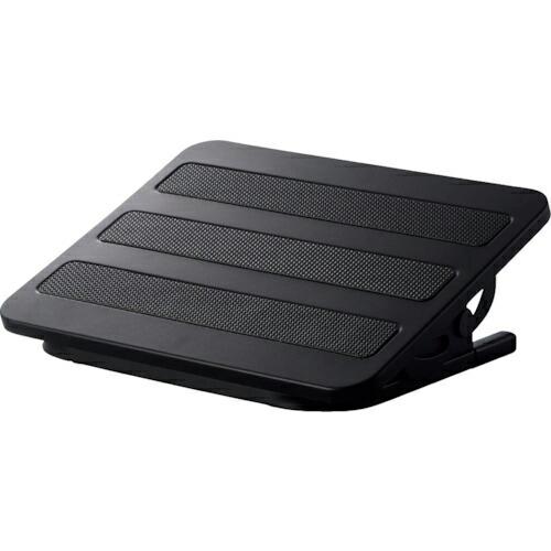 ELECOM フットレスト スチール製 無段階調整 ブラック ( PCA-FR01BK )